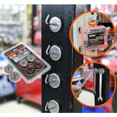 4 Τεμάχια Μαγνητικοί Γάντζοι Νεοδυμίου Ανάρτησης Αντικειμένων για Βάρος έως 3.5kg