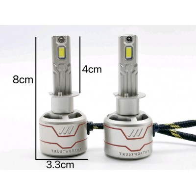 2 x Λαμπτήρες Conpex X8  Full Canbus LED Φώτα Πορείας Αυτοκινήτου 12V 9005 100W (2x50W) 6000K 10000Lm