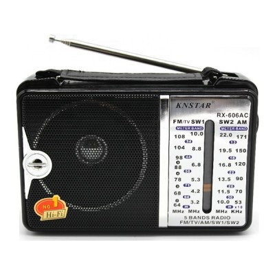 Ραδιοφωνάκι Μπαταρίας RX-606AC Μαύρο