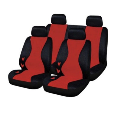 Πλήρες Σετ 9τμχ Universal Μαύρο/Κόκκινο  XM21-2Προστατευτικά Υφασμάτινα Καλύμματα Καθισμάτων & Μαξιλαριών Αυτοκινήτου