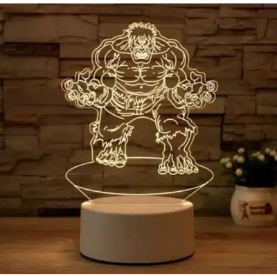 LED 3D Τρισδιάστατο Φωτιστικό - Illusion Hulk