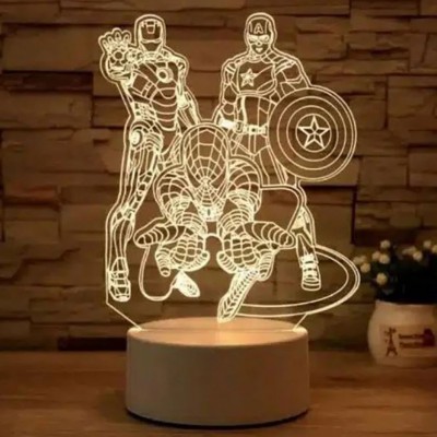 LED 3D Τρισδιάστατο Φωτιστικό - Illusion Marvel Heroes