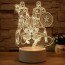 LED 3D Τρισδιάστατο Φωτιστικό - Illusion Marvel Heroes
