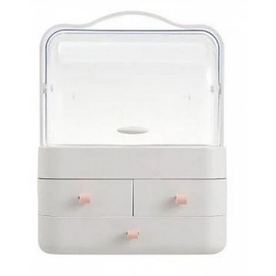 Ακρυλική Θήκη Κουτί Οργάνωσης Καλλυντικών Μακιγιάζ Cosmetic Storage Box Λευκό OEM