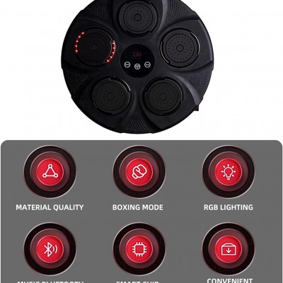 Επιτοίχια Συσκευή Προπόνησης Πυγμαχίας με Bluetooth, Smart Music Boxing Machine