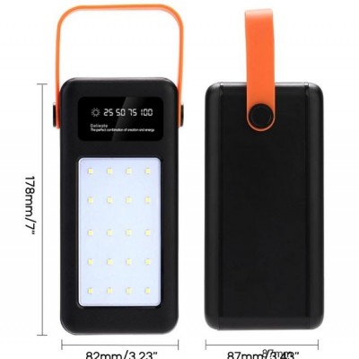 TR-888 Power Bank 80.000mAh με 4 Θύρες USB-A Quick Charge Μαύρο