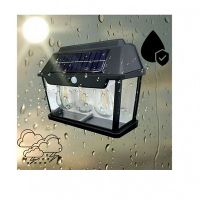 FOYU Αδιάβροχο Επιτοίχιο Ηλιακό Φωτιστικό 114 LED 30W Εξωτερικού Χώρου με Αισθητήρα Κίνησης - 3 Λειτουργίες Φωτισμού & Ευρυγώνιο Φωτισμό 160º