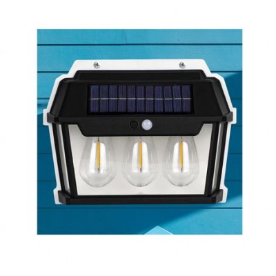 FOYU Αδιάβροχο Επιτοίχιο Ηλιακό Φωτιστικό 114 LED 30W Εξωτερικού Χώρου με Αισθητήρα Κίνησης - 3 Λειτουργίες Φωτισμού & Ευρυγώνιο Φωτισμό 160º