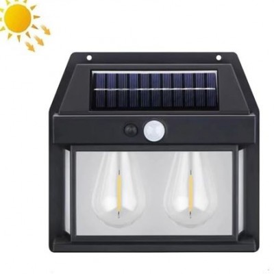 Ηλιακό Φωτιστικό LED 3W με 3 Λάμπες – Μαύρο Solar Interaction Wall Lamp BK-888-3
