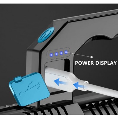 Super Bright Mini Επαναφορτιζόμενος Φακός LED με 3 Led και 5 Λειτουργίες Φωτισμού W5182