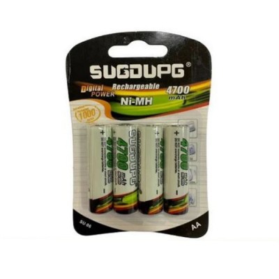 Επαναφορτιζόμενη μπαταρία ΑA Sugdupg Νi-MH 1,2V - 4700mAh - 4 τεμάχια