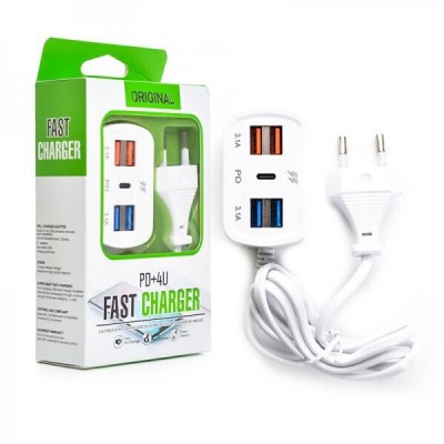 Βάση Φόρτισης με 4 Θύρες USB 3.1A και 1 Θύρα Type-C PD