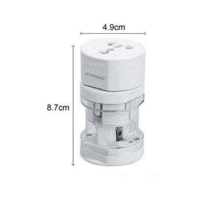 Ταξιδιωτικός Αντάπτορας Πρίζας Universal Travel Adaptor με Προστασία και 2 Θύρες USB