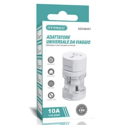 Ταξιδιωτικός Αντάπτορας Πρίζας Universal Travel Adaptor με Προστασία και 2 Θύρες USB