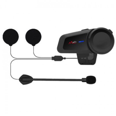Σύστημα Μονής Ενδοεπικοινωνίας Bluetooth FM Radio για Κράνος Μηχανής Maxto M2 Intercom