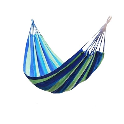 Μονή Αιώρα Υφασμάτινη Πολύχρωμη Μπλέ Ριγέ - Single Camping Hammock 205x80 cm