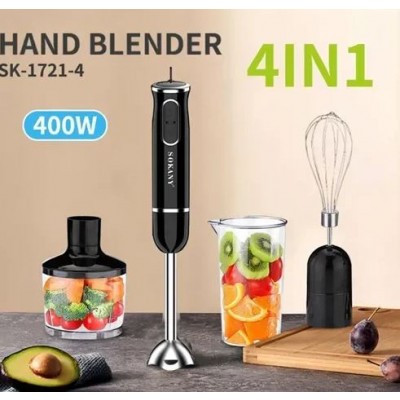 Μπλέντερ Χειρός με Ανοξείδωτη Ράβδο 400W Sokany SK-1721-4 Μαύρο