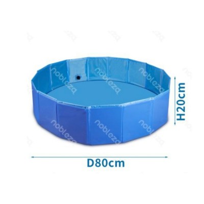 Πισίνα για Σκύλους Πτυσσόμενη Μπλε 20x80cm