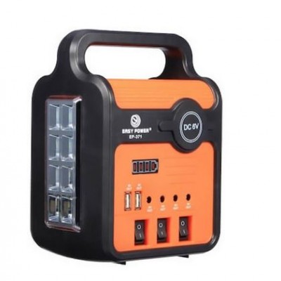 Mini Ηλιακό Σύστημα Φωτισμού με Powerbank USB, Ηλιακό Πάνελ 3.5W & 2 x Προβολείς με Cob LED 100LM - Solar Panel Lightning System