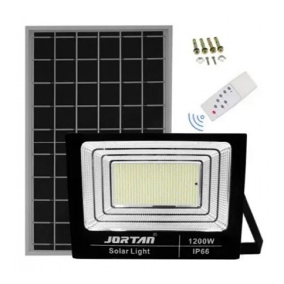 1200W Ηλιακός Προβολέας LED 76800LM με Πάνελ & Τηλεχειριστήριο Jortan JT-BJ1200W