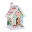 Χριστουγεννιάτικο Διακοσμητικό Gingerbread House  Πήλινο με Φως και Μουσική - Πράσινο(15x9x8.5cm)