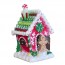Χριστουγεννιάτικο Διακοσμητικό Gingerbread House  Πήλινο με Φως και Μουσική - Κόκκινο (21x12x12cm)
