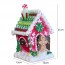 Χριστουγεννιάτικο Διακοσμητικό Gingerbread House  Πήλινο με Φως και Μουσική - Κόκκινο (21x12x12cm)
