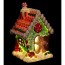 Χριστουγεννιάτικο Διακοσμητικό Gingerbread House  Πήλινο με Φως και Μουσική - Πράσινο Σκούρο (15x9x8.5cm)