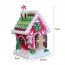 Χριστουγεννιάτικο Διακοσμητικό Gingerbread House  Πήλινο με Φως και Μουσική - Κόκκινο (15x9x8.5cm)