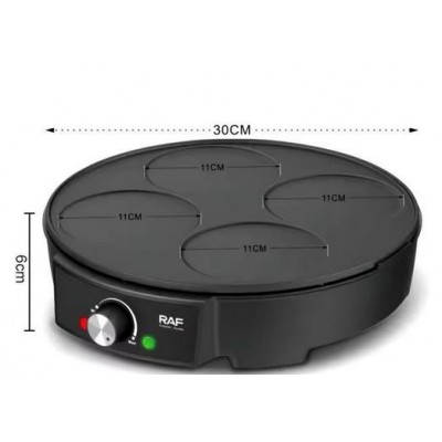 Συσκευή για Pancakes 1200W με 4 Θέσεις & Αντικολλητικές Πλάκες Raf R.2508