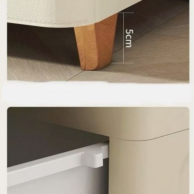 Πλαστική Συρταριέρα 109x43x35cm με Επένδυση Απομίμηση Δερματίνης και 5 Συρτάρια