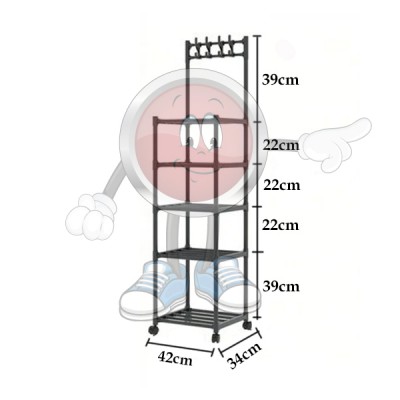 Μεταλική Ραφιέρα Αποθήκευσης 144x42x34cm Πολλαπλών Χρήσεων