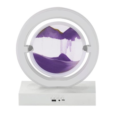 Φωτιστικό Sands of Time με Ηχείο Μουσικής & RGB Light - Επιτραπέζιο Διακοσμητικό Αμμού