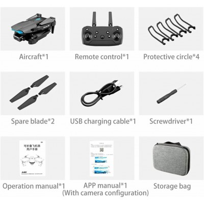 Drone με Κάμερα 2.4 Ghz 4K & Χειριστήριο Μαύρο Gaoqi S89