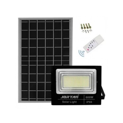 Ηλιακός Προβολέας LED 600W  με Πάνελ & Τηλεχειριστήριο Jortan JT-BJ600W