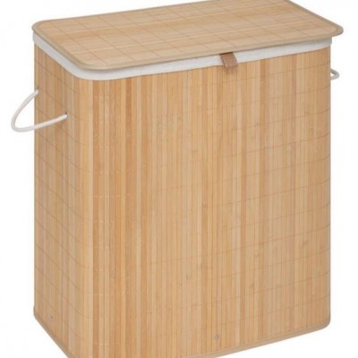 Καλάθι Απλύτων 2 Θέσεων 100L 52x32x63cm Bamboo