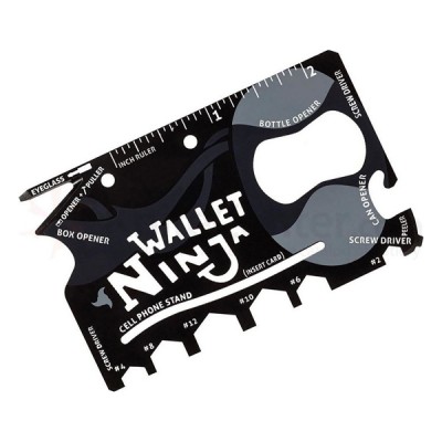Πολυεργαλείο Πορτοφολιού Ninja 18 σε 1 σε Μέγεθος Πιστωτικής Κάρτας - Ninja Wallet Card Sized Multitool