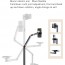 Μεταλλική Επιδαπέδια Βάση Κινητού Handsfree L-01 με Προσαρμοζόμενο Βραχίονα 1.5m