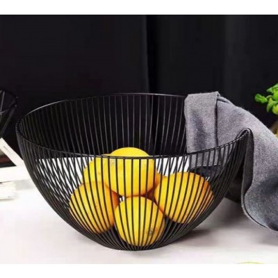 Μεταλλική Φρουτιέρα Nuera Μαύρη 25x13cm