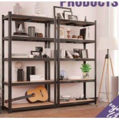 Μεταλλική Ραφιέρα με 5 Ράφια MDF 90x40x180cm