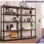 Μεταλλική Ραφιέρα με 5 Ράφια MDF 90x40x180cm