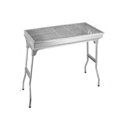 70×30×70cm Φορητή Αναδιπλούμενη Ψησταριά Κάρβουνου Ασημί