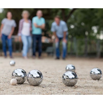 Σετ 6 Μεταλλικές Μπάλες Pétanque (Μπουλ) με Μαγνητικό Συλλέκτη