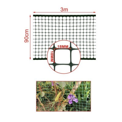 90x300cm  Προστατευτικό Δίχτυ - Φράχτης  Πλαστικό Πράσινο & Μάτι 18x18 mm