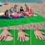 Έξυπνη Ψάθα  - Χαλάκι Παραλίας Που Δεν Κρατάει Την Άμμο  200x200cm