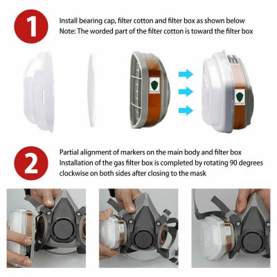 Σετ 16 σε 1 Μάσκα Προστασίας Ολόκληρου Προσώπου με Φίλτρα Κ95