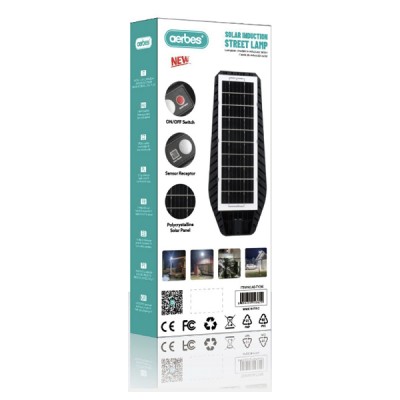 400W Αδιάβροχος Ηλιακός Προβολέας 12COB 216 LED   - Φωτιστικό Δρόμου με Τηλεχειριστήριο, Ανιχνευτή Κίνησης, Φωτοκύτταρο & Φωτοβολταϊκό Πάνελ AB-TY240