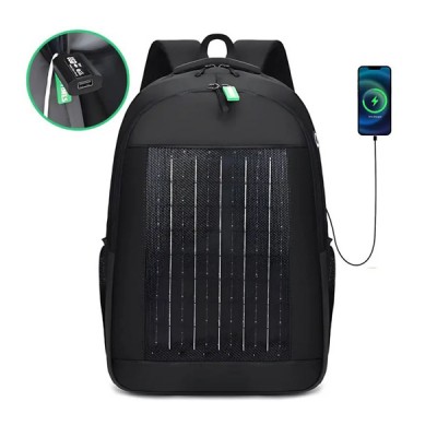 Ηλιακό Σακίδιο Πλάτης Μαύρο  GD-1320SL – Solar Backpack
