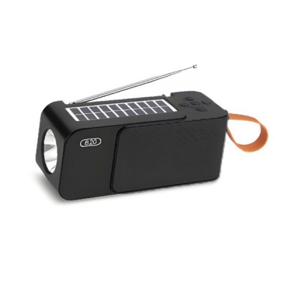 L820 Ηλιακό Φορητό Ηχείο 10w Bluetooth με Ψηφιακό Ραδιόφωνο AM-FM, Ηλιακό Πάνελ και Φακό