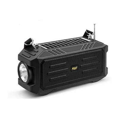 Ηλιακό Φορητό Ηχείο 3w Bluetooth με Ψηφιακό Ραδιόφωνο AM/FM/SW, με Ηλιακό Πάνελ και Φακό MF-102